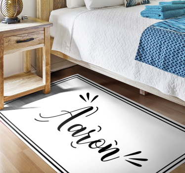 Alfombra de vinilo con nombre Borde negro - TenVinilo