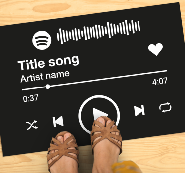 Alfombra de vinilo con nombre Spotify texto - TenVinilo