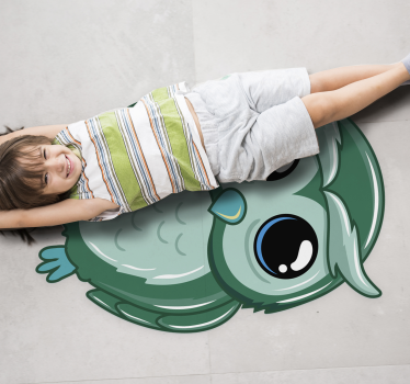 Alfombra de vinilo infantil animal búho bonito  - TenVinilo