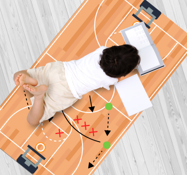 Alfombra de vinilo Estrategia juego baloncesto - TenVinilo