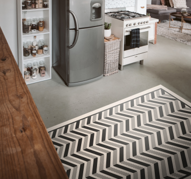 Alfombra de vinilo nórdica Flechas nórdicas de cocina - TenVinilo