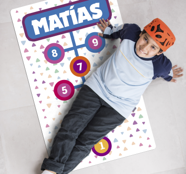 Alfombra vinílica  rayuela personalizable  - TenVinilo