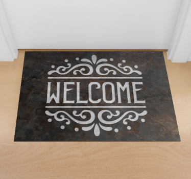 Alfombra vinílica entrada cartel de bienvenida - TenVinilo