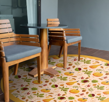 Alfombra de vinilo con textura madera para cocina - TenVinilo
