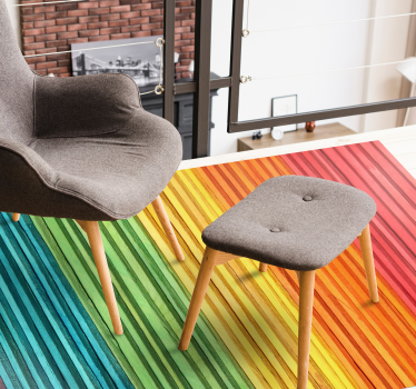 Alfombra de vinilo textura madera Tablas de madera de colores - TenVinilo