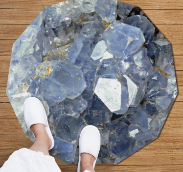 Alfombra de vinilo textura piedra Celeste azul - TenVinilo