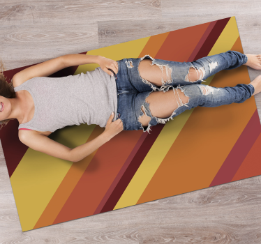 Alfombra de vinilo vintage Paleta arcoiris pop de los 70 - TenVinilo