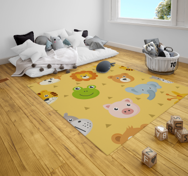 Alfombra vinílica bebé animales del zoo - TenVinilo