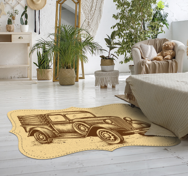 Alfombra pvc camioneta vintage - TenVinilo