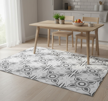 Alfombra vinílica cocina adhesivo de azulejos portugueses - TenVinilo