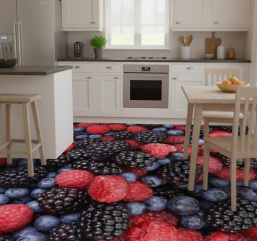 Alfombra vinílica cocina arándanos - TenVinilo
