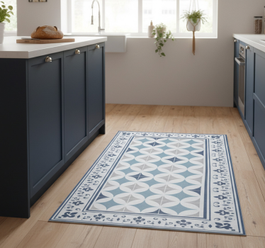 Alfombra vinílica cocina azulejo azure - TenVinilo