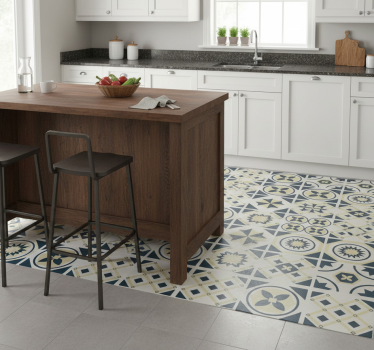 Alfombra vinílica cocina azulejos alionsa - TenVinilo