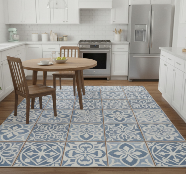Alfombra vinílica cocina azulejos marroquíes - TenVinilo