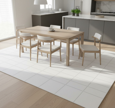 Alfombra vinílica cocina blanca larga - TenVinilo