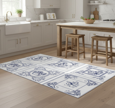 Alfombra vinílica cocina cerámica belga - TenVinilo