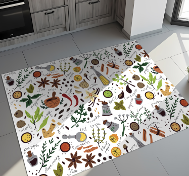Alfombra vinílica cocina de especias - TenVinilo