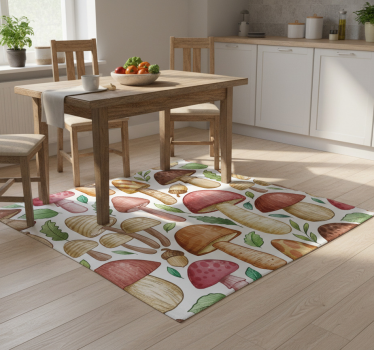 Alfombra vinílica cocina colección de setas - TenVinilo