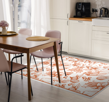 Alfombra vinílica cocina con especias marrones - TenVinilo