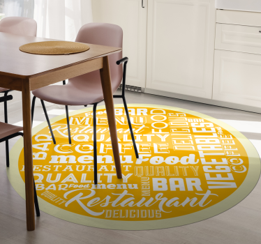 Alfombra vinílica cocina con frases - TenVinilo