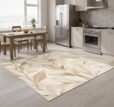 Alfombra vinílica cocina diseño de sábanas beige - TenVinilo