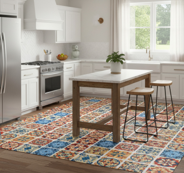 Alfombra vinílica cocina eraldo azulejos - TenVinilo