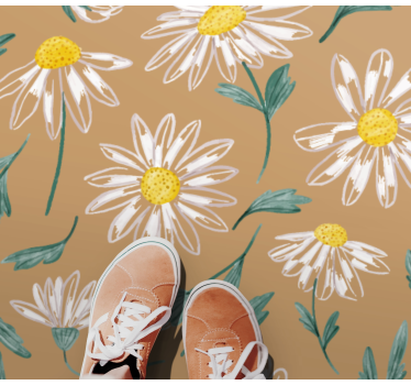 Alfombra vinílica cocina Flor de la margarita que florece - TenVinilo