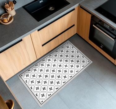 Alfombra vinílica cocina gris hidráulico - TenVinilo