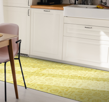 Alfombra vinílica cocina iconografía de la cocina - TenVinilo