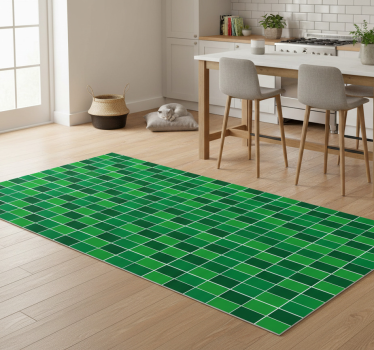 Alfombra vinílica cocina ladrillo verde - TenVinilo