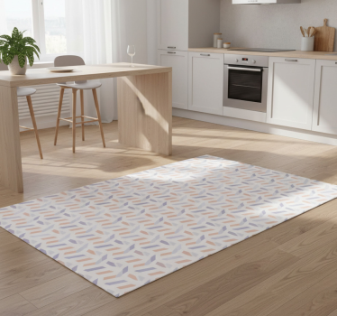 Alfombra vinílica cocina líneas geométricas nórdicas - TenVinilo
