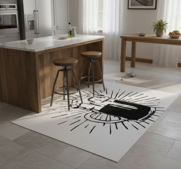 Alfombra vinílica cocina luz de cerveza - TenVinilo
