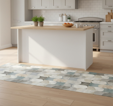 Alfombra vinílica cocina mosaico de pastillas moderno - TenVinilo
