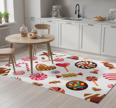 Alfombra vinílica cocina mosaico dulce - TenVinilo
