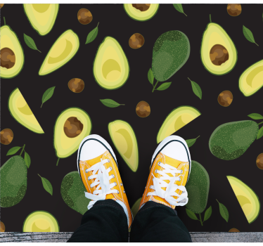 Alfombra vinílica cocina Muchos aguacates con semillas - TenVinilo