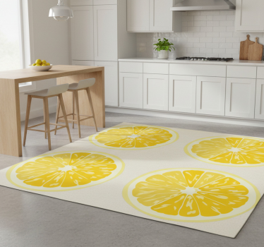 Alfombra vinílica cocina pack de pegatinas de limones - TenVinilo