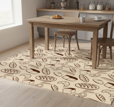 Alfombra vinílica cocina panadería sin costuras - TenVinilo