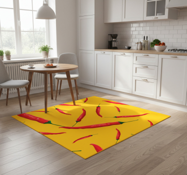 Alfombra vinílica cocina pimientos rojos y amarillos - TenVinilo