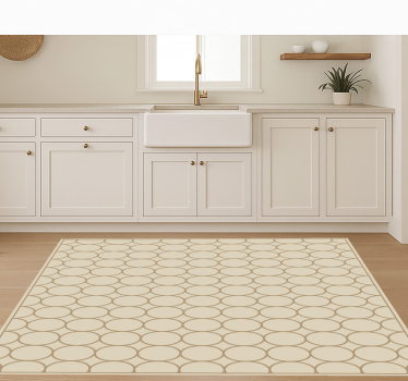 Alfombra vinílica cocina patrón beige arena - TenVinilo