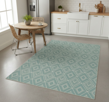 Alfombra vinílica cocina patrón geométrico art déco - TenVinilo