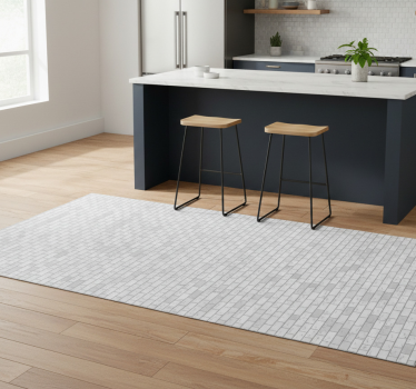 Alfombra vinílica cocina patrón ladrillo elegante - TenVinilo
