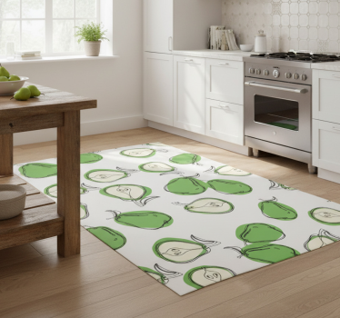 Alfombra vinílica cocina pegatinas de azulejos peras - TenVinilo