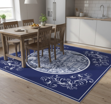 Alfombra vinílica cocina personas en la multitud - TenVinilo