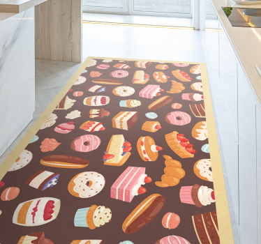 Alfombra vinílica cocina Postre yummi - TenVinilo