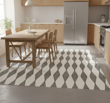 Alfombra vinílica cocina rabaul ikaat beige motivo - TenVinilo