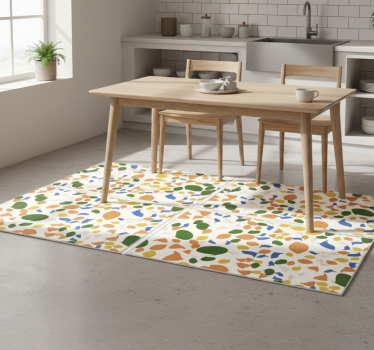 Alfombra vinílica cocina terrazo - TenVinilo