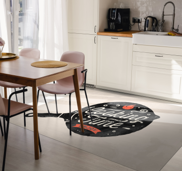 Alfombra vinílica cocina tiempo de cocción disfrutar - TenVinilo