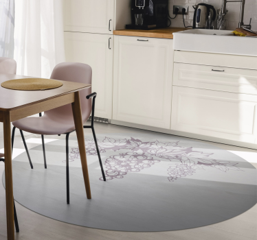 Alfombra vinílica cocina uvas tetro - TenVinilo