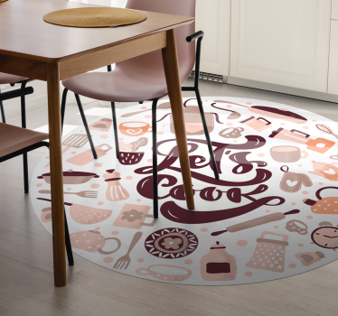 Alfombra vinílica cocina vamos a cocinar tema - TenVinilo