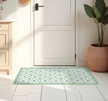 Alfombra vinílica cocina verde hidráulico - TenVinilo